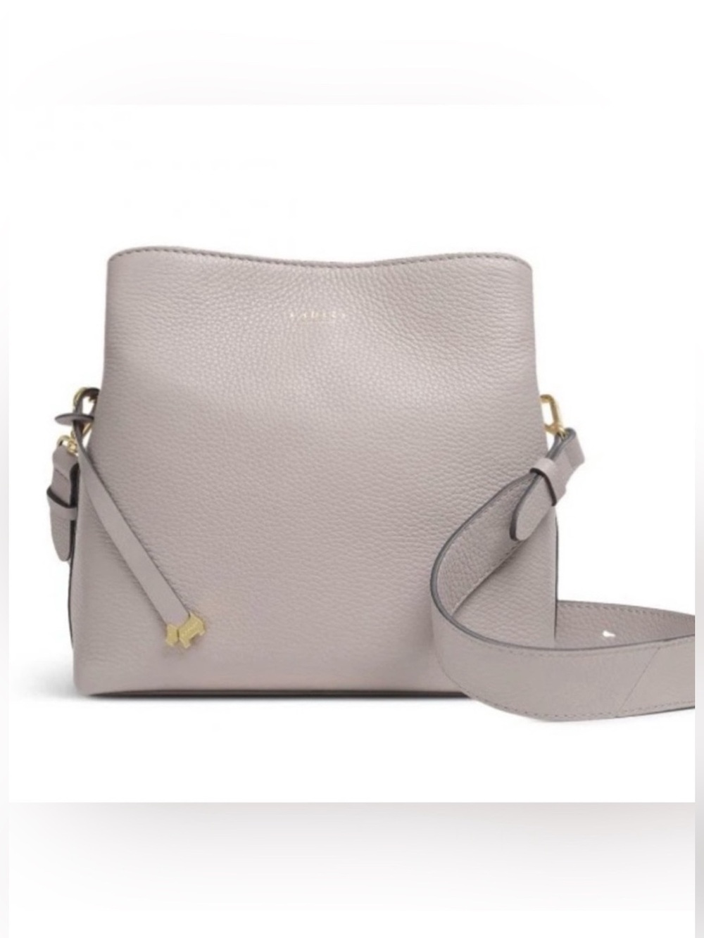 RADLEY LONDON Dukes Place Medium Pebbled Leather Crossbody Bag Light Gray/Taupe